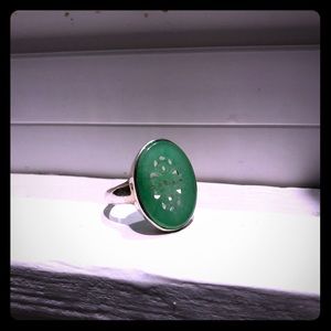 Green jade ring